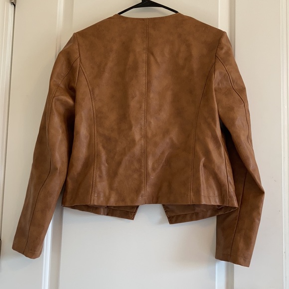 Ann Taylor Factory brown faux leather jacket - Picture 5 of 7